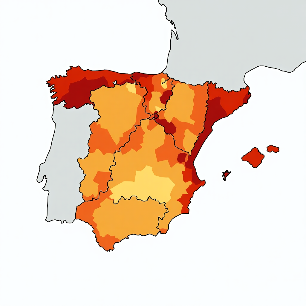 Mapa de cobertura móvil en España